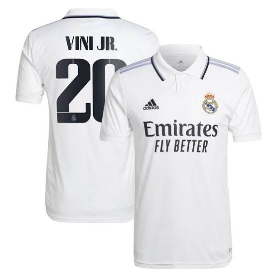 Camisola Real Madrid I [VINI JR #20] 22/23 - Branco