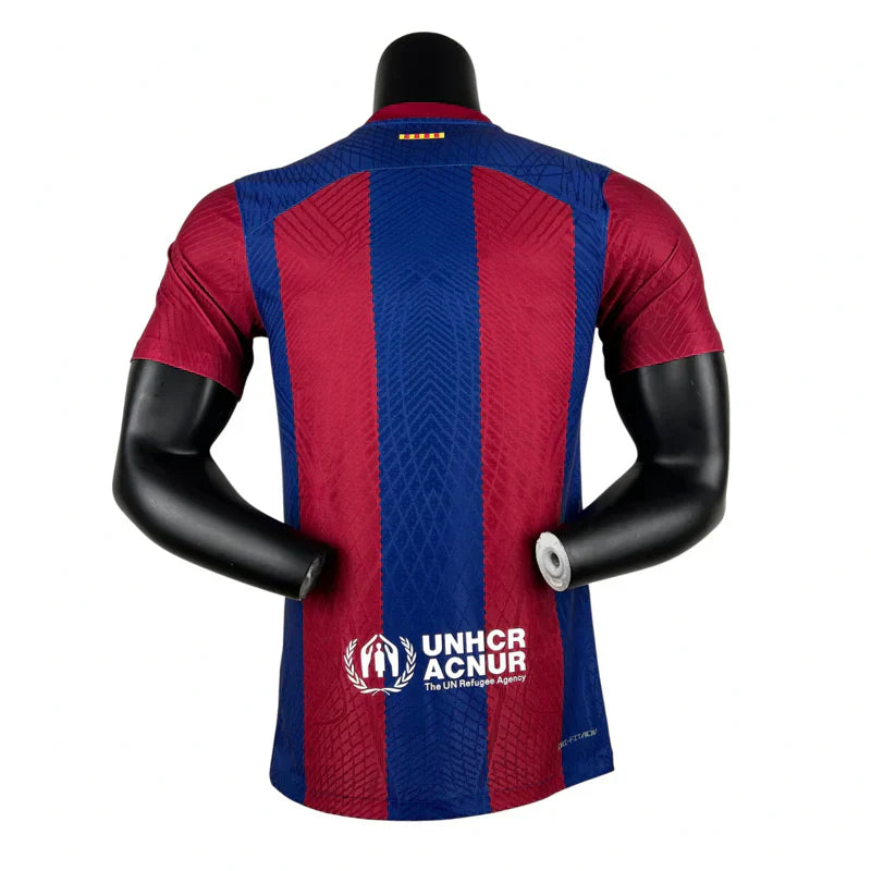 Camisola Barcelona I Jogador 23/24 - Azul e Vermelho